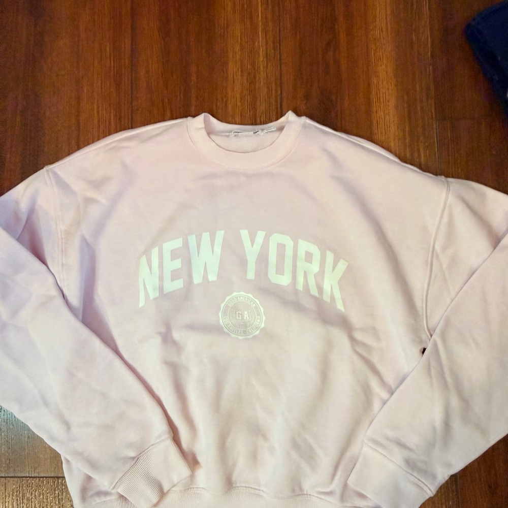 Good American  new York Pink Crewneck Sweatshirt